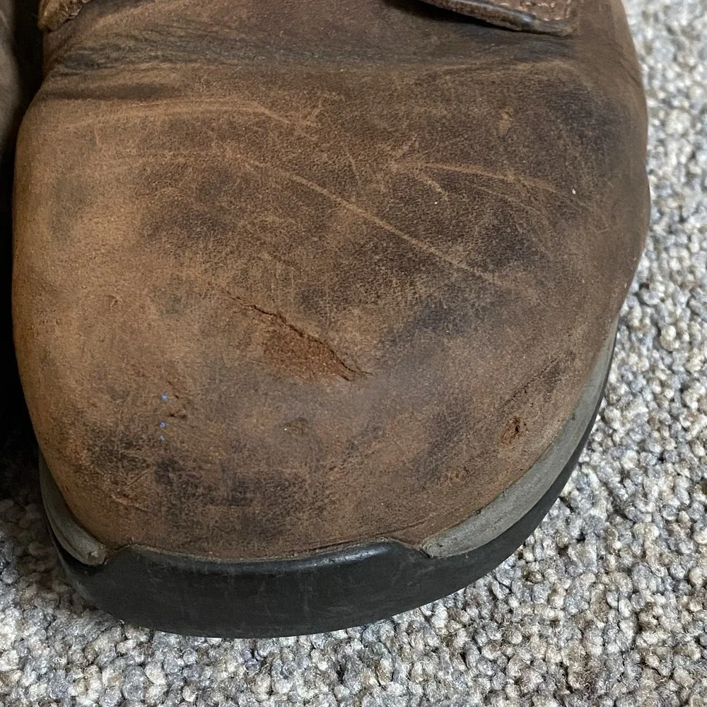 Red Wing Safety Toe Work Shoes Sz 8.5 E2 41.5 Brown Leather Slip Resistant 6708